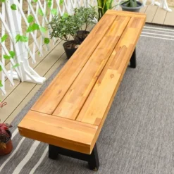 63" Rectangular Acacia Wood Patio Bench - Captiva Designs -Crosley Shop GUEST 92084fdf 00c3 4500 99e6 08cdb5ad6638