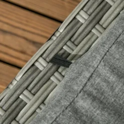 Outsunny Patio Dining Set, PE Rattan Furniture With 2 Chairs With Cushions & Outdoor Loveseat Sofa, Woodgrain Slatted Dinner Table, Mixed Gray 11 Outsunny Patio Dining Set, PE Rattan Furniture With 2 Chairs With Cushions & Outdoor Loveseat Sofa, Woodgrain Slatted Dinner Table, Mixed Gray -Crosley Shop GUEST 925b5b01 1c62 4091 ad56 7d3c1f90765e