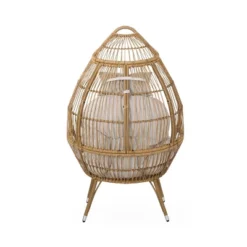 Serina Outdoor Wicker Teardrop Chair With Cushion - Beige/Light Brown - Christopher Knight Home 14 Serina Outdoor Wicker Teardrop Chair With Cushion - Beige/Light Brown - Christopher Knight Home -Crosley Shop GUEST 9302e66b 7cea 49fc b531 9b8ee778d831