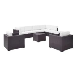 Biscayne 7pc Outdoor Wicker Sectional Set - White - Crosley -Crosley Shop GUEST 9386f990 95a1 4c97 8669 bf5856eac05b