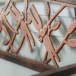 Evergreen Dragonfly Metal Garden Bench, Bronze -Crosley Shop GUEST 93b6f77f cfc4 4bd5 802d e93f2336d59f