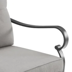 5pc Dahlia Outdoor Steel Set With Fire Table Taupe/Matte Black - Crosley -Crosley Shop GUEST 93c561e7 4093 467f 9a63 459718bdd9e1