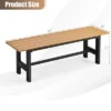 Tangkula Outdoor HDPE Bench W/ Metal Frame 47" X 14" X 16" For Yard Garden -Crosley Shop GUEST 94a21b72 84c8 4d3b b2f4 a3d92bdf8333