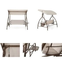 Outdoor 3 Person Swing With Cushions & Side Table - Captiva Designs -Crosley Shop GUEST 958c07c3 1ab6 44d8 a26e ece576146260