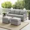 Bradenton 3pc Outdoor Wicker Sofa & 2 Ottoman Set - Gray/Gray - Crosley -Crosley Shop GUEST 95a50ca5 79c9 4b80 952e 5bd4fa4b92f9