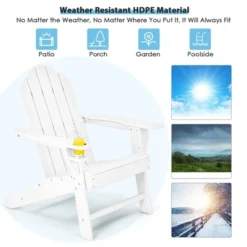 Costway 2PCS Patio Adirondack Chair Side Table Set Weather Resistant Cup Holder 12 Costway 2PCS Patio Adirondack Chair Side Table Set Weather Resistant Cup Holder -Crosley Shop GUEST 96aec77a fcb1 4524 a4c8 26555f5412b6