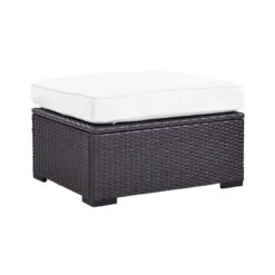 Biscayne Outdoor Wicker Ottoman - White - Crosley -Crosley Shop GUEST 980ca121 86a3 4287 8fc2 e13d205a37e2
