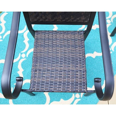 5pc Patio Set With Steel Table & Wicker Rattan Dining Chairs With Cushions - Captiva Designs 19 5pc Patio Set With Steel Table & Wicker Rattan Dining Chairs With Cushions - Captiva Designs - Image 17