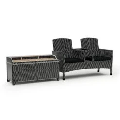2pc Maksville Aluminum Patio Loveseat & Storage Bench - MiBasics -Crosley Shop GUEST 99a5bd5b c817 4f77 b049 4674d1d532e3