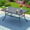 7pc Patio Dining Set With Rectangle Table With 2.6" Umbrella Hole & Padded Swivel Arm Chairs - Captiva Design -Crosley Shop GUEST 9badbdf0 892d 48cb b107 5c12bbf3da29