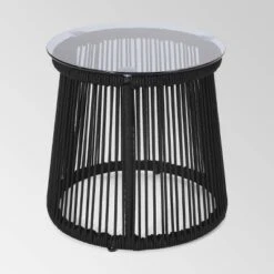 Moonstone 3pc Rope Weave Modern Chat Set - Black - Christopher Knight Home 10 Moonstone 3pc Rope Weave Modern Chat Set - Black - Christopher Knight Home -Crosley Shop GUEST 9c33c4f8 b775 410b a422 38a0c6fb1c53