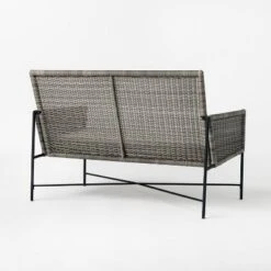 Wicker & Metal X Frame Patio Loveseat - Gray - Threshold™ Designed With Studio McGee -Crosley Shop GUEST a007800d 2bb8 49be 8c3b 00a66dcf20a9