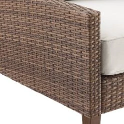Capella 5pc Outdoor Wicker Conversation Set With Arm Chairs, Ottomans & Side Table - Cream/Brown - Crosley 19 Capella 5pc Outdoor Wicker Conversation Set With Arm Chairs, Ottomans & Side Table - Cream/Brown - Crosley -Crosley Shop GUEST a11cace2 5aa0 4eda a81e 6739c87466e6