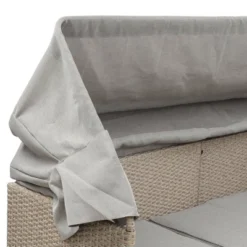 4pc Outdoor Adjustable Wicker Sectional Set With Canopy & Table - GODEER -Crosley Shop GUEST a1ee0e6a 1da1 47fc 9bee 1f7dcb29f4d9