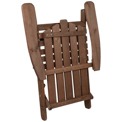 Northlight 36" Brown Classic Folding Wooden Adirondack Chair 7 Northlight 36" Brown Classic Folding Wooden Adirondack Chair - Image 5