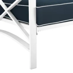 Kaplan Loveseat White/Navy - Crosley -Crosley Shop GUEST a2446848 6b1c 437a bbe9 497a43294efc