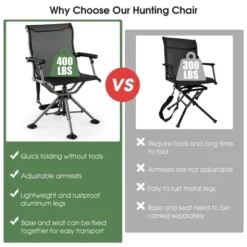 Costway 360 Degree Silent Swivel Hunting Chair W/ All-terrain Feet Pads Support 400 LBS -Crosley Shop GUEST a3f6ac5c 995b 4ee7 a894 42f159d6bc84