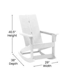 Merrick Lane Wellington 3 Piece Patio Furniture Set Includes All-Weather UV Treated Adirondack Rocking Chairs And Side Table -Crosley Shop GUEST a41e7287 5944 4ea9 a8a9 1b9ec5236c36