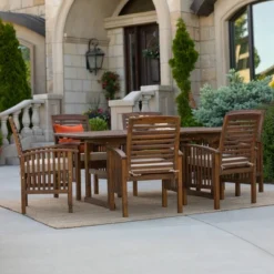 7pc Acacia Wood Patio Dining Set With Cushions - Saracina Home 13 7pc Acacia Wood Patio Dining Set With Cushions - Saracina Home -Crosley Shop GUEST a451277b 3ed7 403f 81d1 4b7c21d4cf6f