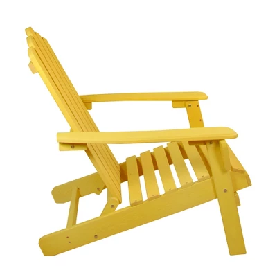 Northlight 36" Yellow Classic Folding Wooden Adirondack Chair 5 Northlight 36" Yellow Classic Folding Wooden Adirondack Chair - Image 3
