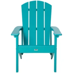 Outsunny Plastic Adirondack Chair, Outdoor Fire Pit Seating HDPE Lounger Chair With High Back And Wide Seat For Patio, Backyard, Garden -Crosley Shop GUEST a6a8b49e 50ae 400e aeff c005e65ce019