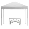Emma And Oliver Portable Tailgate, Camping Or Event Set With White Pop Up Event Canopy Tent With Carry Bag And Folding Table With Benches Set -Crosley Shop GUEST a72f984d 6d54 44d2 a1c0 7ec578eeb8e0