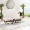 Capella 2pk Outdoor Wicker Ottomans - Cream/Brown - Crosley -Crosley Shop GUEST a7659792 1d86 4699 bfb3 1dde63133769