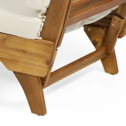 Serene Outdoor Acacia Wood Expandable Daybed With Cushions - Teak/Beige/Khaki - Christopher Knight Home -Crosley Shop GUEST a77eefc8 c046 443a 93c1 0b6c4dc0a67c