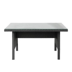 6pc Wicker Patio Conversation Set With Glass Table Ottomans & Cushions - Black/Dark Gray - GODEER 33 6pc Wicker Patio Conversation Set With Glass Table Ottomans & Cushions - Black/Dark Gray - GODEER -Crosley Shop GUEST a8289a35 1bdc 400b aa1e 0ad2f1b6dbd7