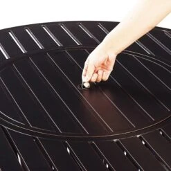 Oakland Living 5pc Deep Seating Swivel Aluminum Outdoor Patio Fire Pit Dining Set With Round Fire Table With Stripe Patterned Lid Copper -Crosley Shop GUEST a9753cfb 6a27 4546 a592 b97b2e8cb7c4