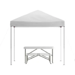 Flash Furniture 8'x8' Pop Up Event Canopy Tent With Carry Bag And Folding Bench Set - Portable Tailgate, Camping, Event Set 19 Flash Furniture 8'x8' Pop Up Event Canopy Tent With Carry Bag And Folding Bench Set - Portable Tailgate, Camping, Event Set -Crosley Shop GUEST aaed8f9c 035b 4ae1 b645 f1a047f7e814