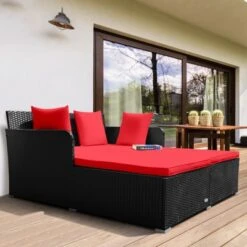 Tangkula Patio Rattan Daybed With 4 Pillows Cushioned Sofa For Outdoor 18 Tangkula Patio Rattan Daybed With 4 Pillows Cushioned Sofa For Outdoor -Crosley Shop GUEST ab02ff80 66f4 48cd bb3a 71b8df6cfce9