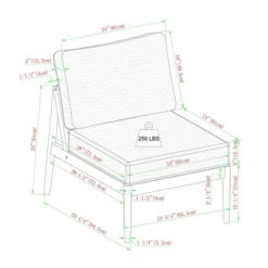 Saracina Home 4pc Modern Boho Eucalyptus Spindle Outdoor Sectional Set -Crosley Shop GUEST abd1fb09 b5d5 4ec6 aabe c7f92af6d682
