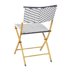 Emma And Oliver Three Piece Folding French Bistro Set In PE Rattan With Metal Frames For Indoor And Outdoor Use 27 Emma And Oliver Three Piece Folding French Bistro Set In PE Rattan With Metal Frames For Indoor And Outdoor Use -Crosley Shop GUEST ac08889f 3e71 4c6e b3ca e1ef8d6ef8d0