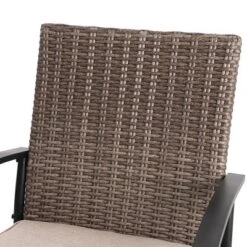 5pc Outdoor Bar Set With Cushions & Square Metal Table With Umbrella Hole - Captiva Designs -Crosley Shop GUEST ac355fd8 55ad 40a3 8f7a 0f4efa88e635