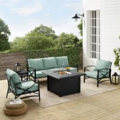 Kaplan 5pc Outdoor Sofa Set With Fire Table - Mist - Crosley 19 Kaplan 5pc Outdoor Sofa Set With Fire Table - Mist - Crosley -Crosley Shop GUEST ac8d7a10 df67 4f1e 9dd9 f1573c6d9221