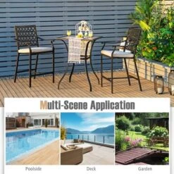 Costway Patio Square Bar Table Wood-Like Tabletop Metal Frame Garden Backyard 10 Costway Patio Square Bar Table Wood-Like Tabletop Metal Frame Garden Backyard -Crosley Shop GUEST ac959e44 38ee 44a3 8cc8 ad2a0144aff9