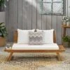 Sedona Wooden Loveseat - Teak/White - Christopher Knight Home -Crosley Shop GUEST acab575f c376 43cf 95a2 3167db65ba21