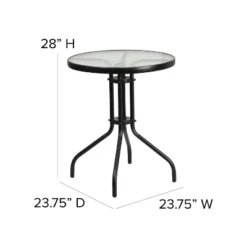 Emma And Oliver Three Piece Patio Table Set With Round Metal Frame Table With Tempered Glass Top And Two Flex Comfort Stacking Chairs 17 Emma And Oliver Three Piece Patio Table Set With Round Metal Frame Table With Tempered Glass Top And Two Flex Comfort Stacking Chairs -Crosley Shop GUEST ae40b841 f891 48fd af5f 3f0460400f2a