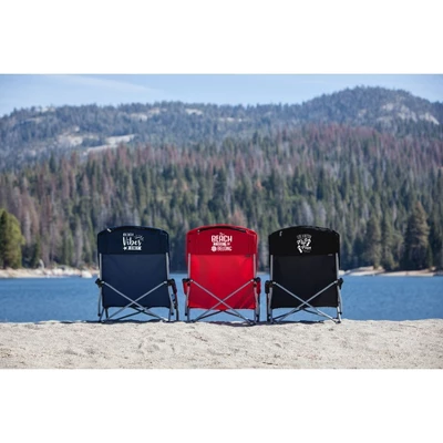 Picnic Time Tranquility Portable Beach Chair - Navy Blue 10 Picnic Time Tranquility Portable Beach Chair - Navy Blue - Image 8