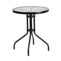 Emma And Oliver Three Piece Patio Table Set With Round Metal Frame Table With Tempered Glass Top And Two Flex Comfort Stacking Chairs 20 Emma And Oliver Three Piece Patio Table Set With Round Metal Frame Table With Tempered Glass Top And Two Flex Comfort Stacking Chairs -Crosley Shop GUEST af45194d f04b 4254 9446 706a583ca67f