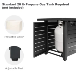 Tangkula 9 PCS Rattan Dinning Set Wicker Sofa W/Propane Gas Fire Pit 60,000 Btu Heater 25 Tangkula 9 PCS Rattan Dinning Set Wicker Sofa W/Propane Gas Fire Pit 60,000 Btu Heater -Crosley Shop GUEST afb11881 9897 43cb b507 ed5f5bb9717c