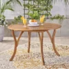 Hermosa 47" Round Acacia Wood Dining Table - Teak - Christopher Knight Home -Crosley Shop GUEST affd225b d4ae 4316 9d34 330b83c8317d