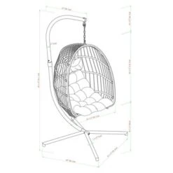 Toluca Hanging Outdoor Boho Egg Chair With Cushion - Saracina Home -Crosley Shop GUEST b0198d06 b098 4685 beec 4fa58d027b8d