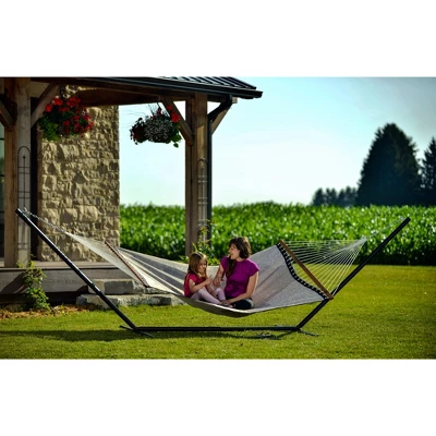 Vivere 15ft 3-Beam Steel Hammock Stand 5 Vivere 15ft 3-Beam Steel Hammock Stand - Image 3
