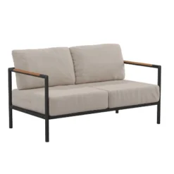 Flash Furniture Indoor/Outdoor Patio Loveseat With Cushions - Modern Aluminum Framed Loveseat With Teak Accent Arms 23 Flash Furniture Indoor/Outdoor Patio Loveseat With Cushions - Modern Aluminum Framed Loveseat With Teak Accent Arms -Crosley Shop GUEST b18b9f9f ebbf 467e 9399 5edd00af71e7 1