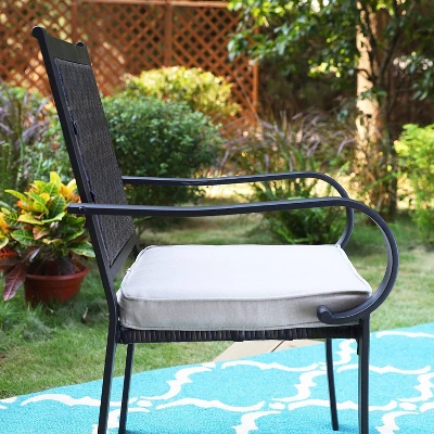 5pc Patio Set With Steel Table & Wicker Rattan Dining Chairs With Cushions - Captiva Designs 14 5pc Patio Set With Steel Table & Wicker Rattan Dining Chairs With Cushions - Captiva Designs - Image 12