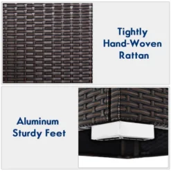 Costway 2PCS Patio Rattan Armless Sofa Sectional Furniture -Crosley Shop GUEST b2b5be45 98c5 4ba0 aea5 2e574f60f5a4