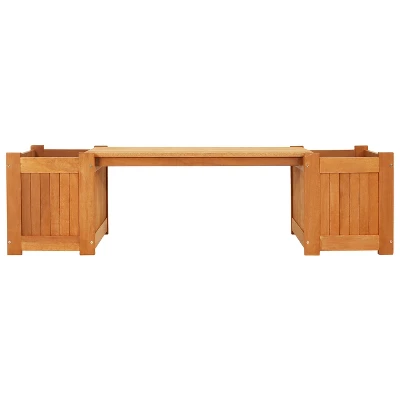 Sunnydaze Decor Sunnydaze Outdoor Meranti Wood With Teak Oil Finish Wooden Garden Planter Box Bench Seat - 68" - Brown 8 Sunnydaze Decor Sunnydaze Outdoor Meranti Wood With Teak Oil Finish Wooden Garden Planter Box Bench Seat - 68" - Brown - Image 6