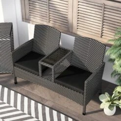 2pc Maksville Aluminum Patio Loveseat & Trash Can - MiBasics -Crosley Shop GUEST b2f5ee04 eaf4 4a2c be2f 423d218b0047